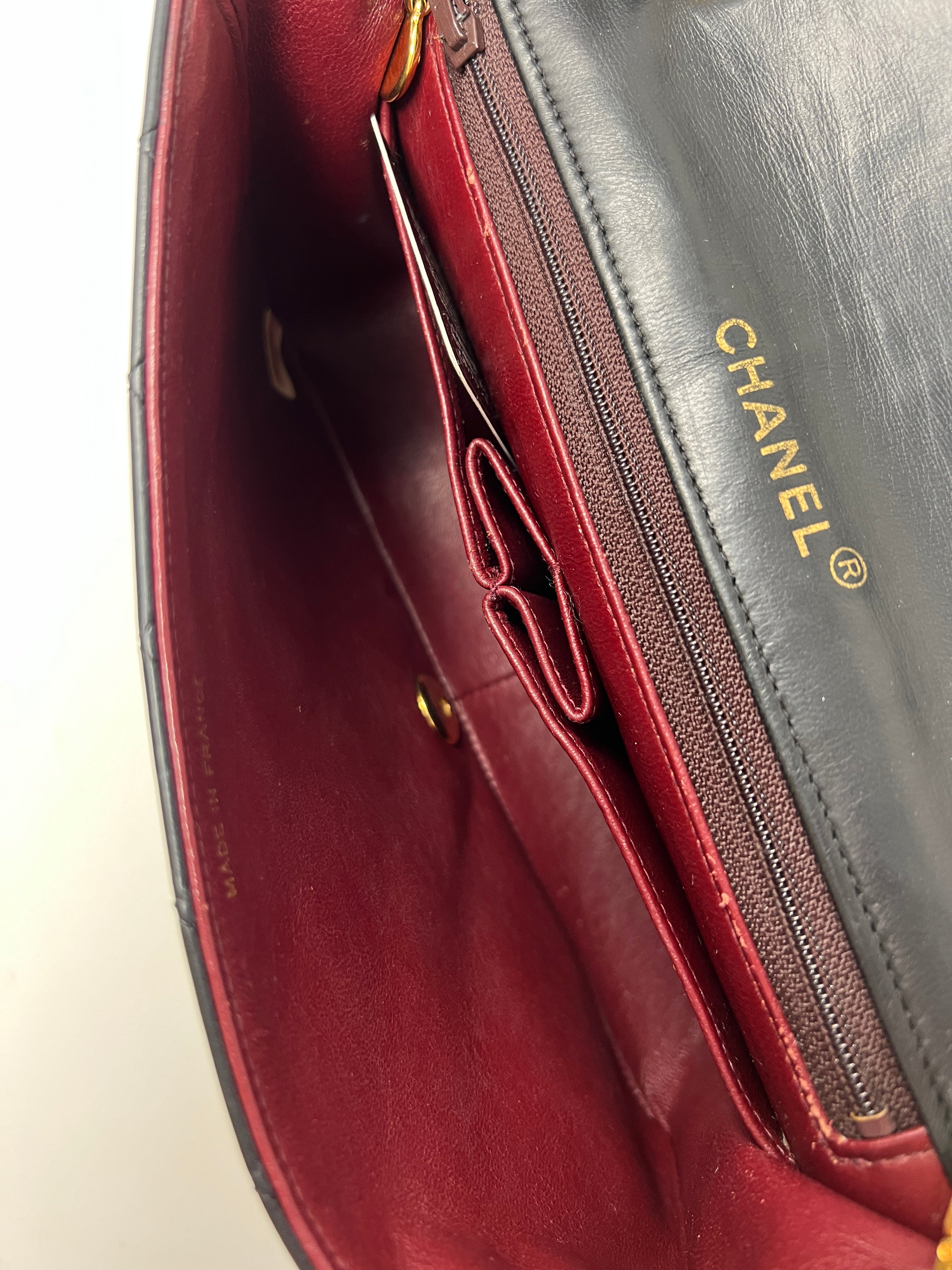 Vintage 90's CHANEL Medium Black Flap Bag