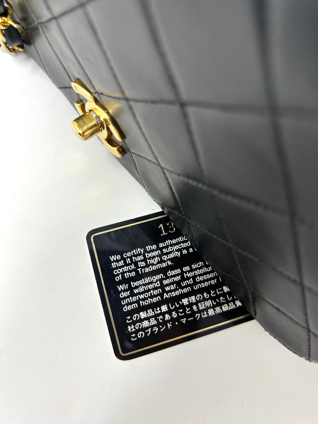 Vintage 90's CHANEL Medium Black Flap Bag