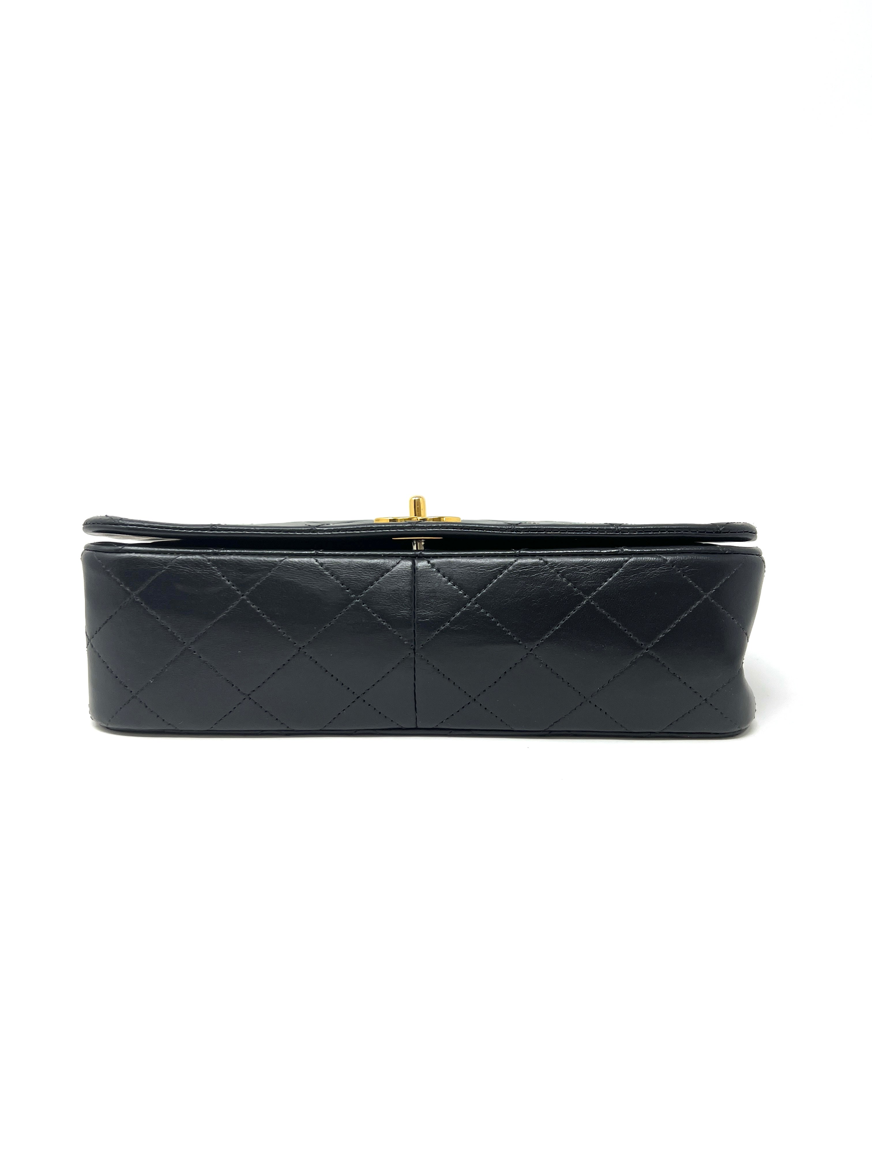 Vintage 90's CHANEL Medium Black Flap Bag