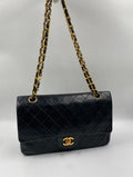 Navy Chanel Classic Double Flap Bag