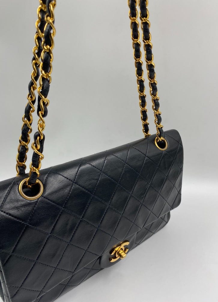 Navy Chanel Classic Double Flap Bag