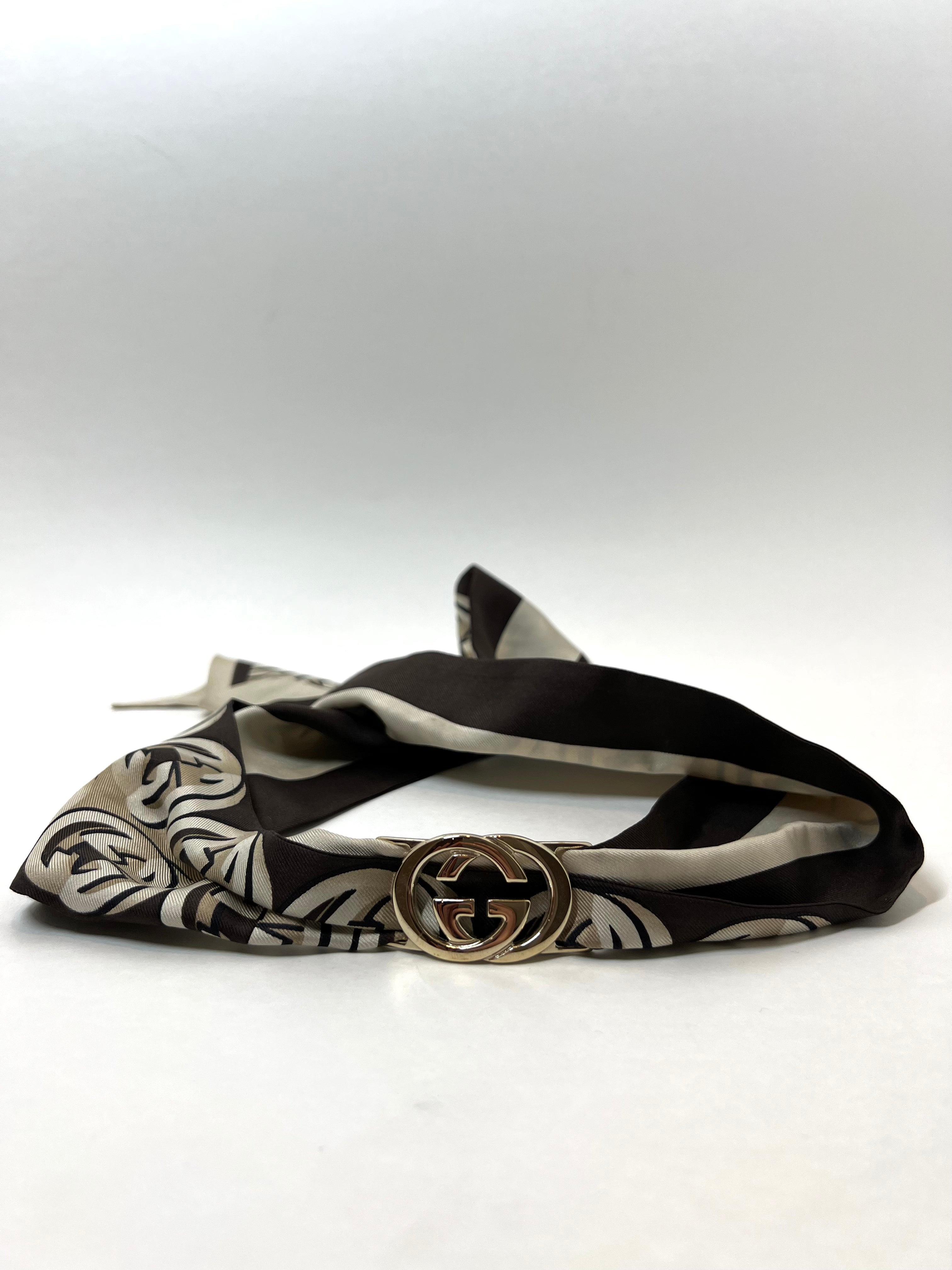 Gucci brooch scarf