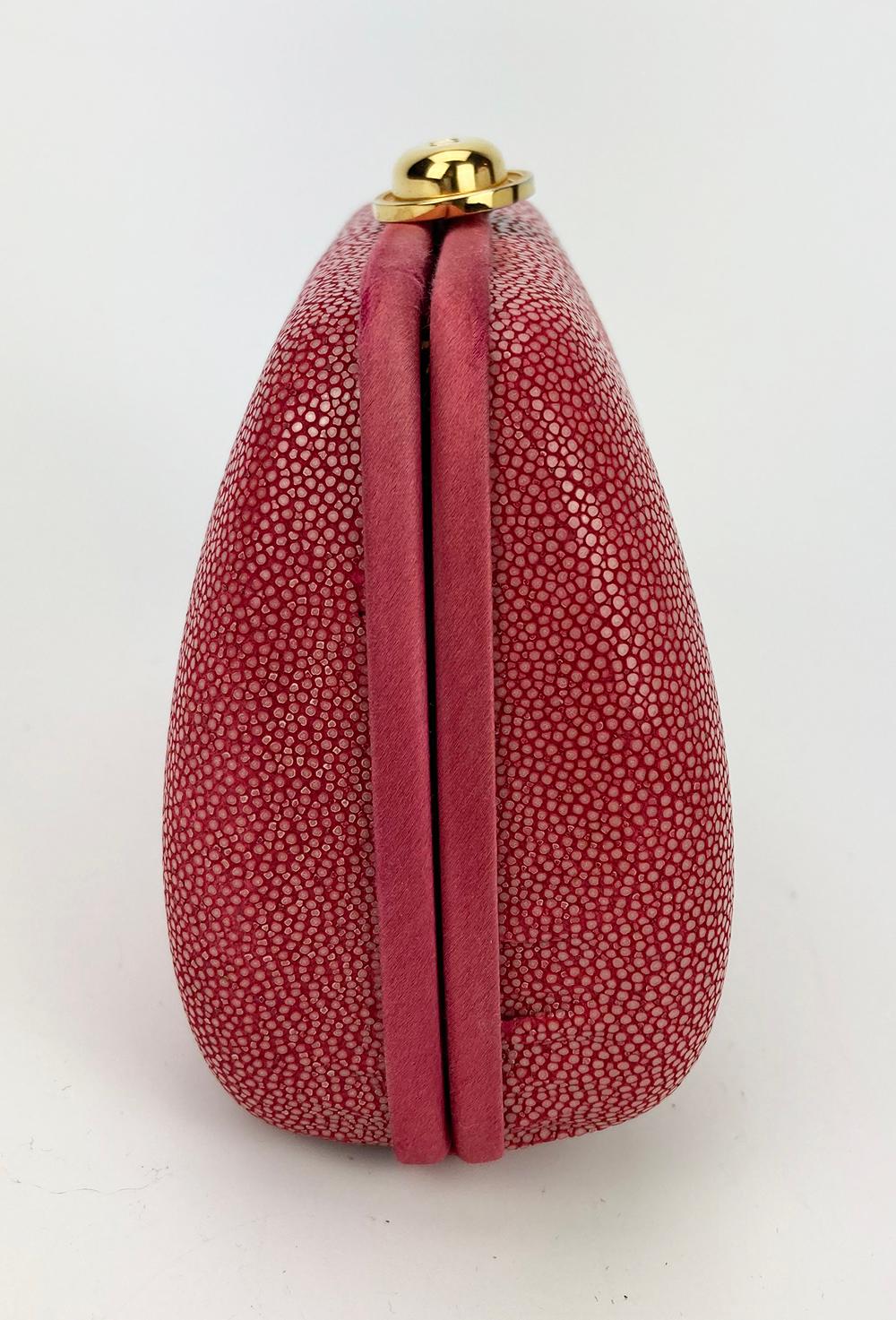 CHRISTIAN DIOR Pink Galuchat Stingray Clutch