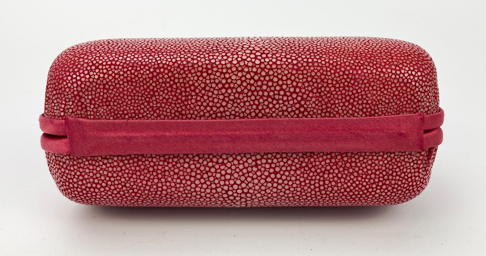 CHRISTIAN DIOR Pink Galuchat Stingray Clutch