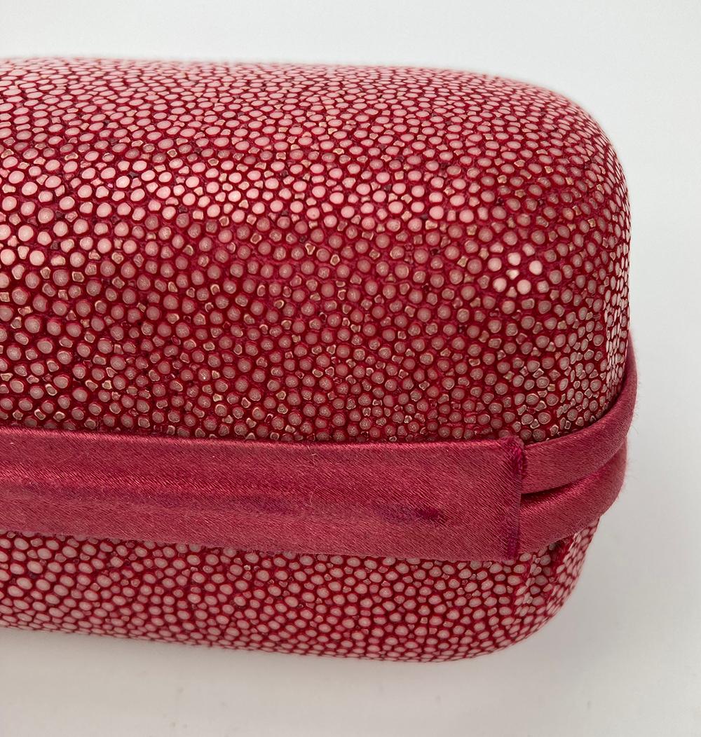 CHRISTIAN DIOR Pink Galuchat Stingray Clutch