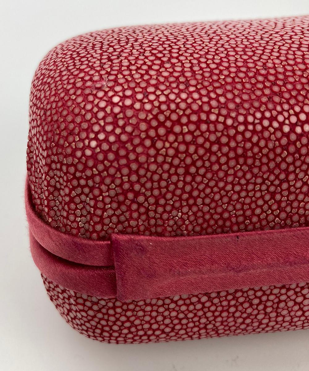 CHRISTIAN DIOR Pink Galuchat Stingray Clutch