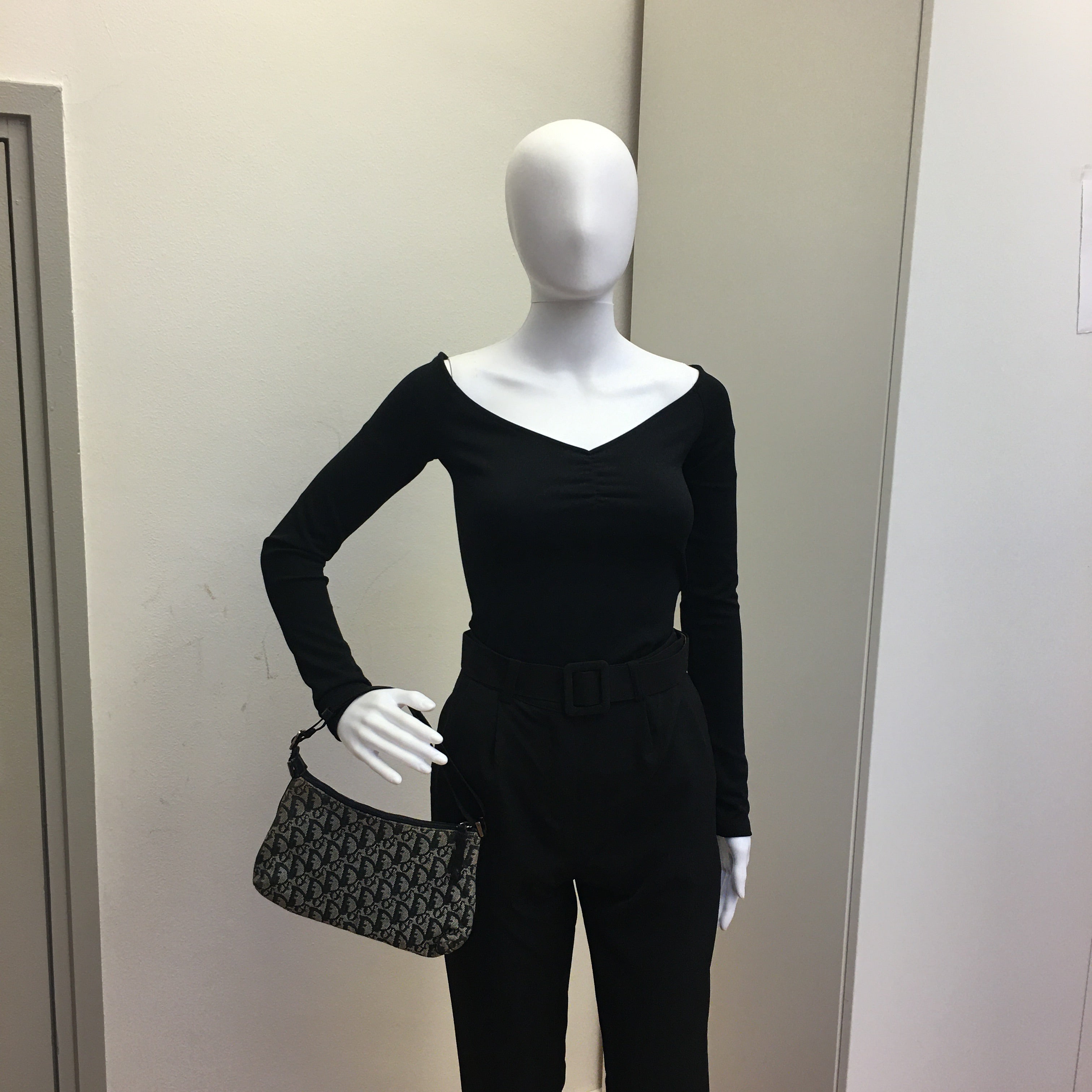CHRISTIAN DIOR Shoulder Bag in Blue Fabric