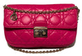 Christian Dior Pink Leather Cannage Quilted Miss Dior Flap Bag