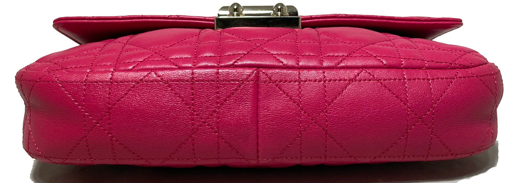 Christian Dior Pink Leather Cannage Quilted Miss Dior Flap Bag
