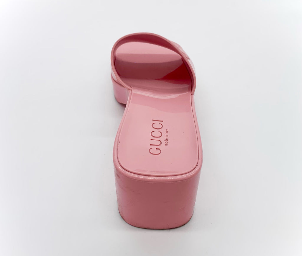 GUCCI RUBBER PLATFORM SANDALS