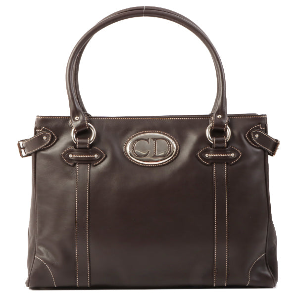 DIOR Vintage Traveler Top Handle Bag Dark Brown