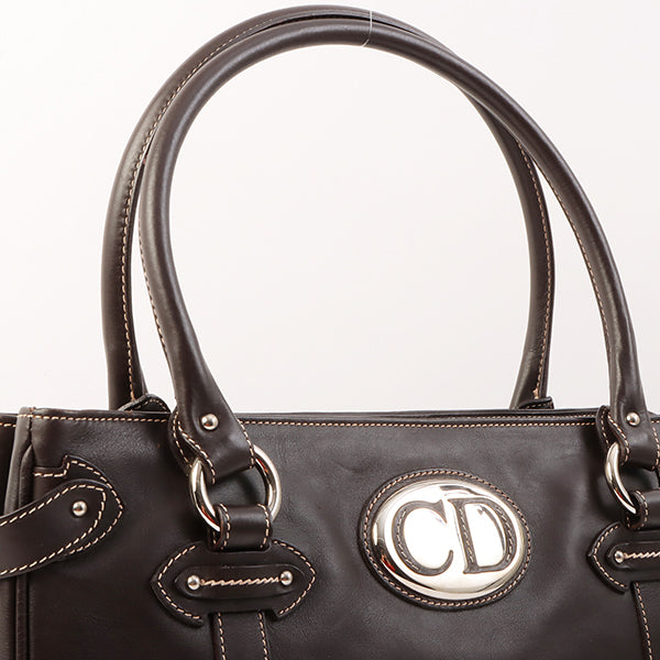 DIOR Vintage Traveler Top Handle Bag Dark Brown