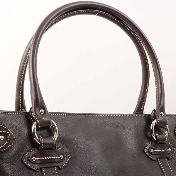 DIOR Vintage Traveler Top Handle Bag Dark Brown