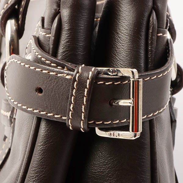 DIOR Vintage Traveler Top Handle Bag Dark Brown