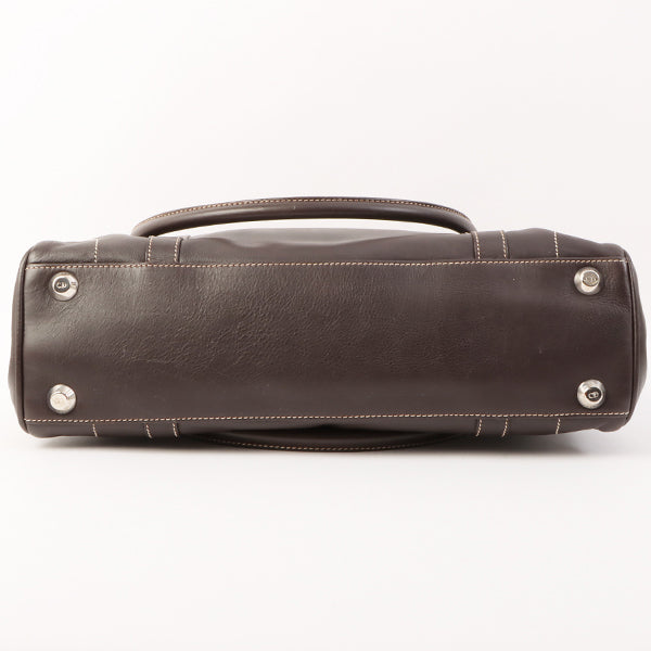DIOR Vintage Traveler Top Handle Bag Dark Brown
