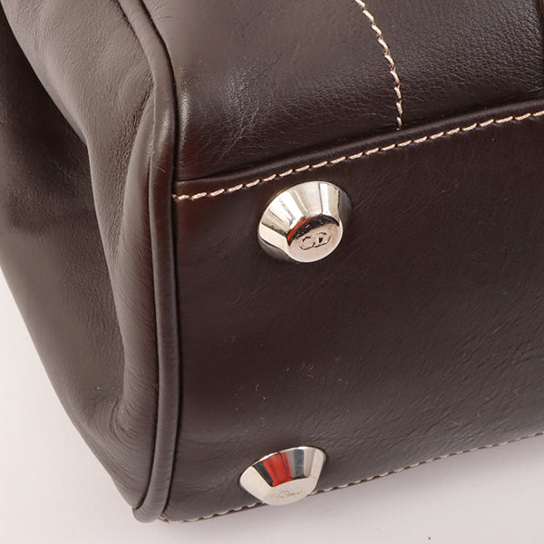 DIOR Vintage Traveler Top Handle Bag Dark Brown