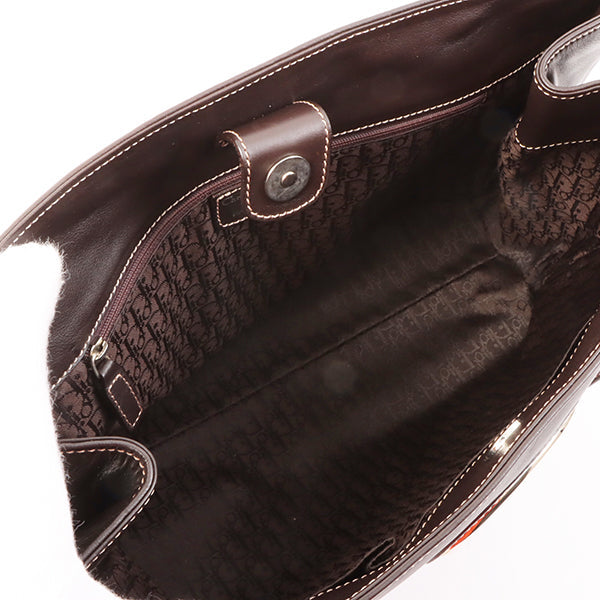 DIOR Vintage Traveler Top Handle Bag Dark Brown