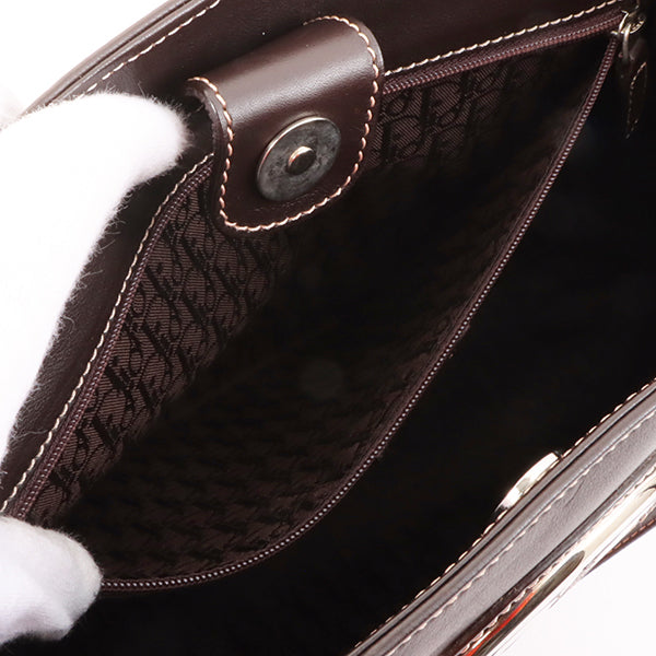 DIOR Vintage Traveler Top Handle Bag Dark Brown
