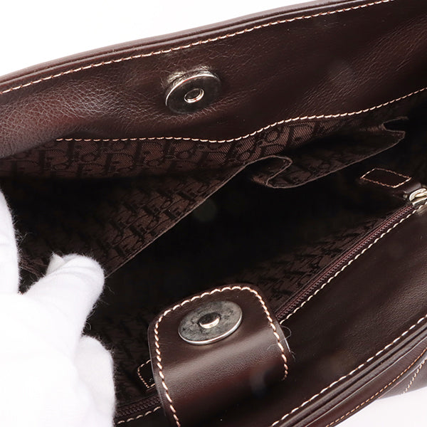 DIOR Vintage Traveler Top Handle Bag Dark Brown