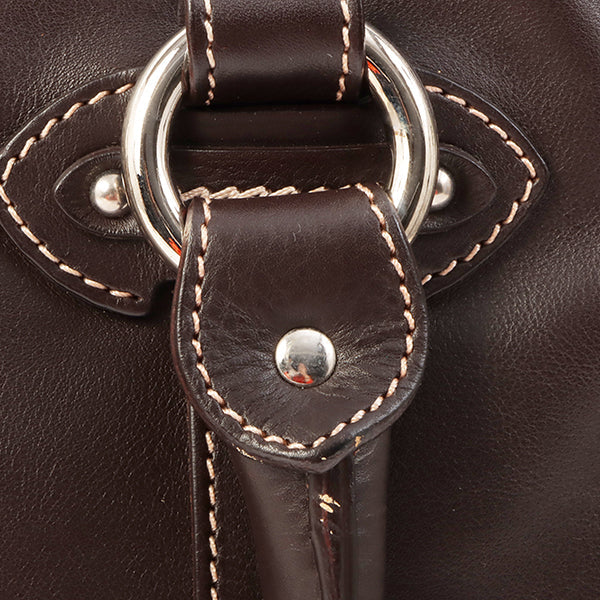 DIOR Vintage Traveler Top Handle Bag Dark Brown
