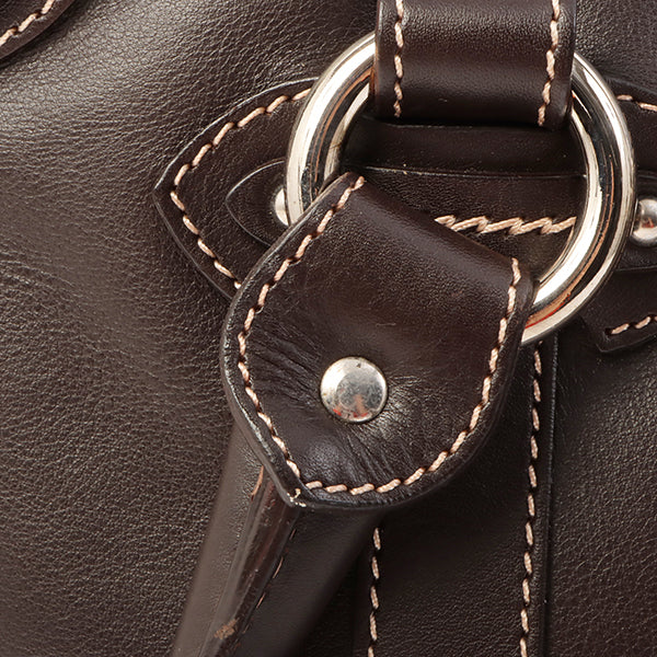 DIOR Vintage Traveler Top Handle Bag Dark Brown