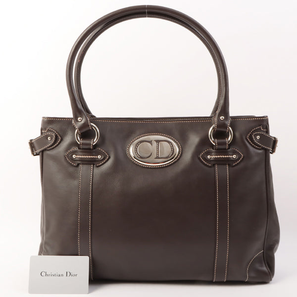 DIOR Vintage Traveler Top Handle Bag Dark Brown