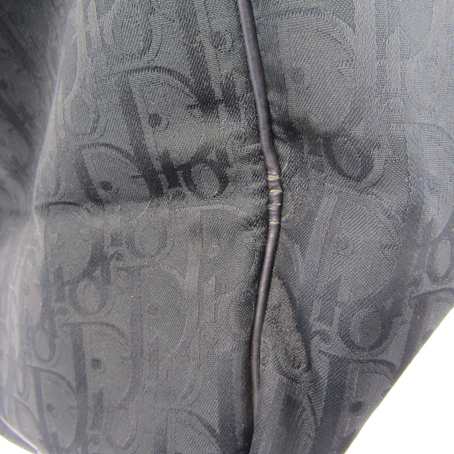 CHRISTIAN DIOR Bowling Handbag in Blue Fabric