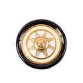 DIOR Rhinestone Circle Design Brooch Black