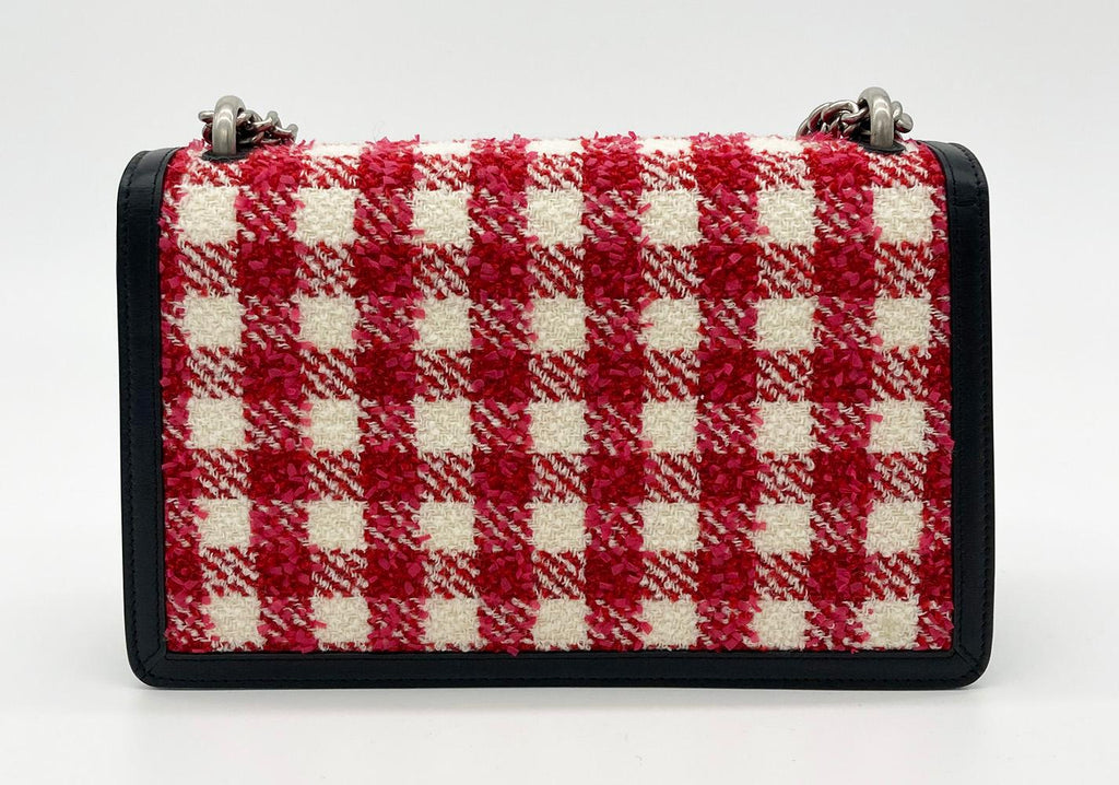 CHRISTIAN DIOR Vichy Wool Tweed Small Dionysus Shoulder Bag