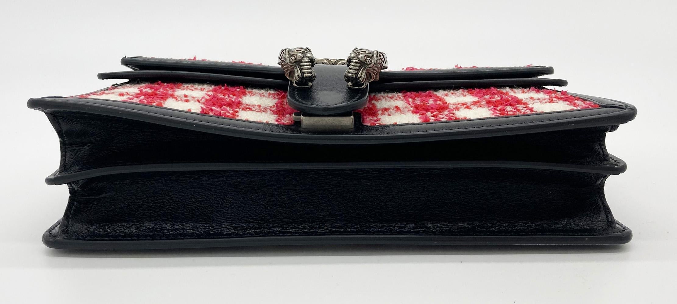 CHRISTIAN DIOR Vichy Wool Tweed Small Dionysus Shoulder Bag