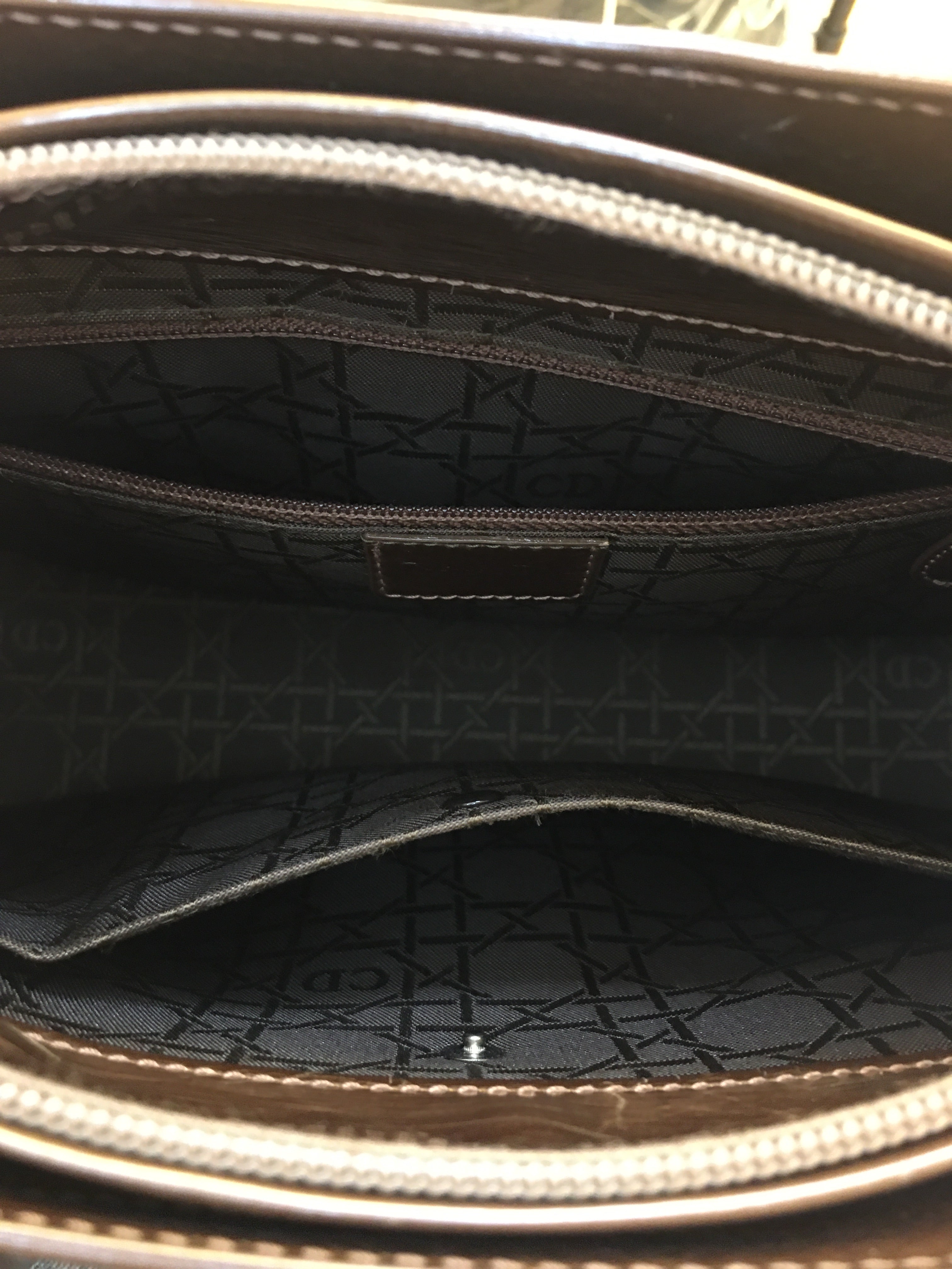 CHRISTIAN DIOR Malice Handbag in Brown Leather