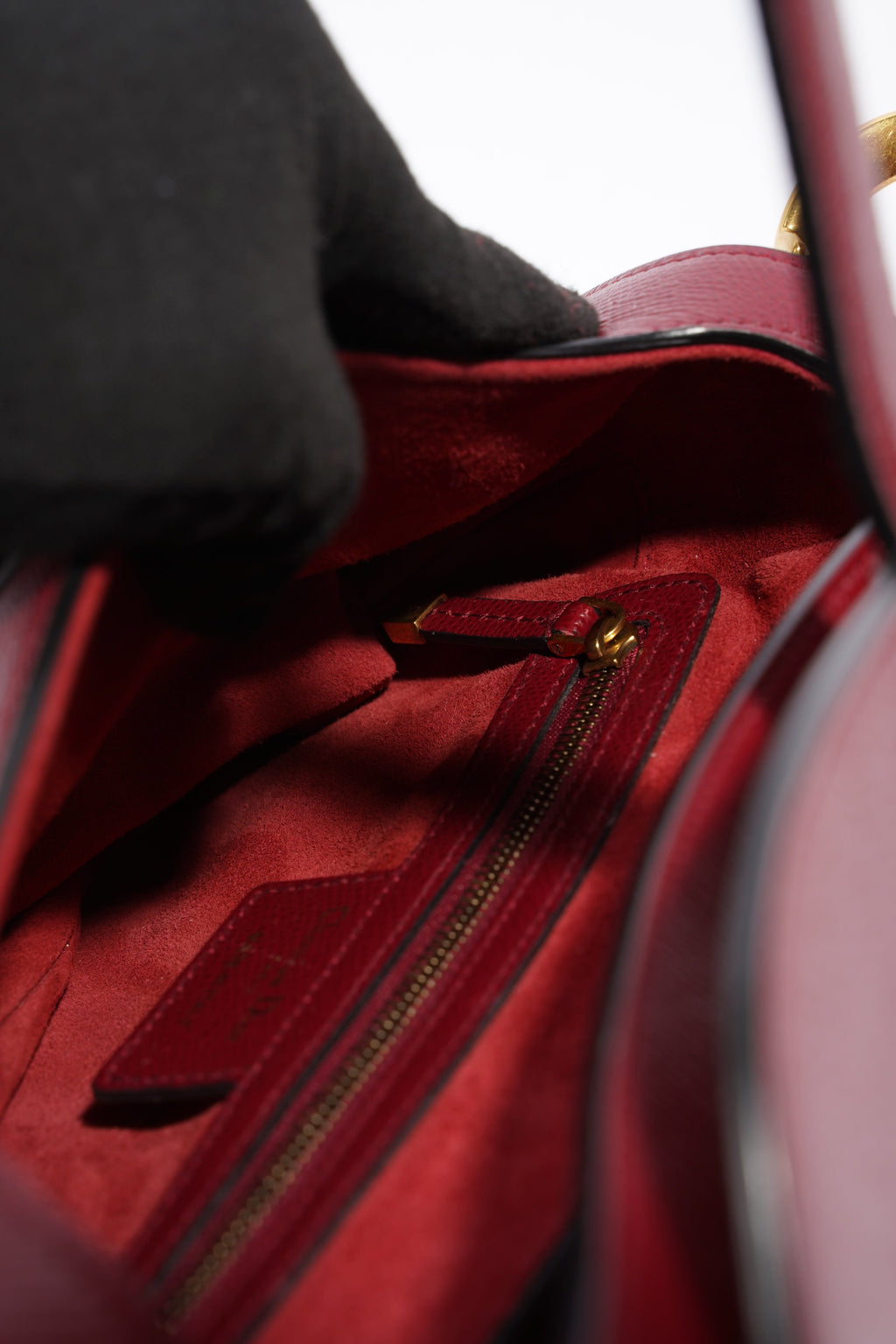 Christian Dior Saddle Bag Burgundy Leather