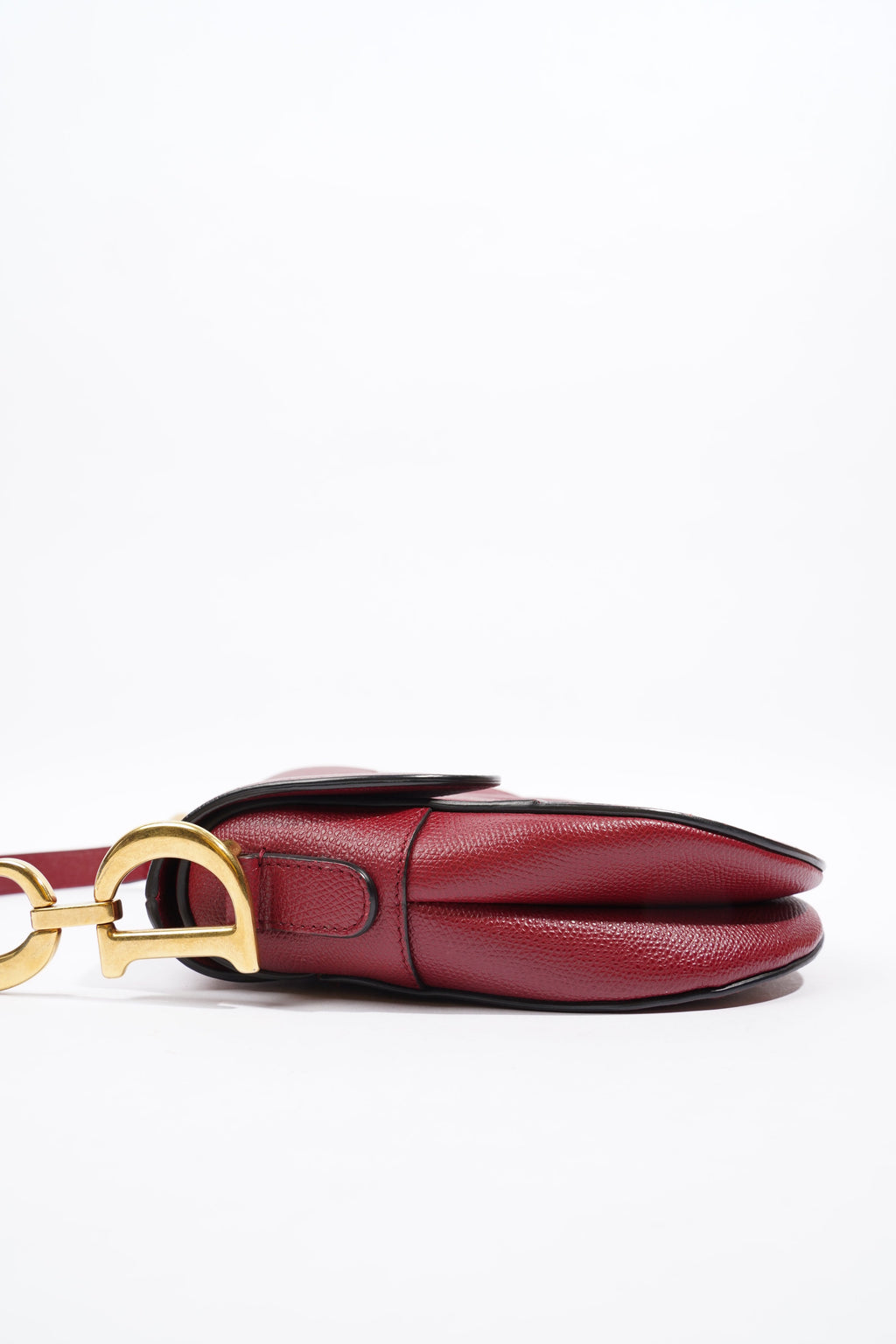 Christian Dior Saddle Bag Burgundy Leather