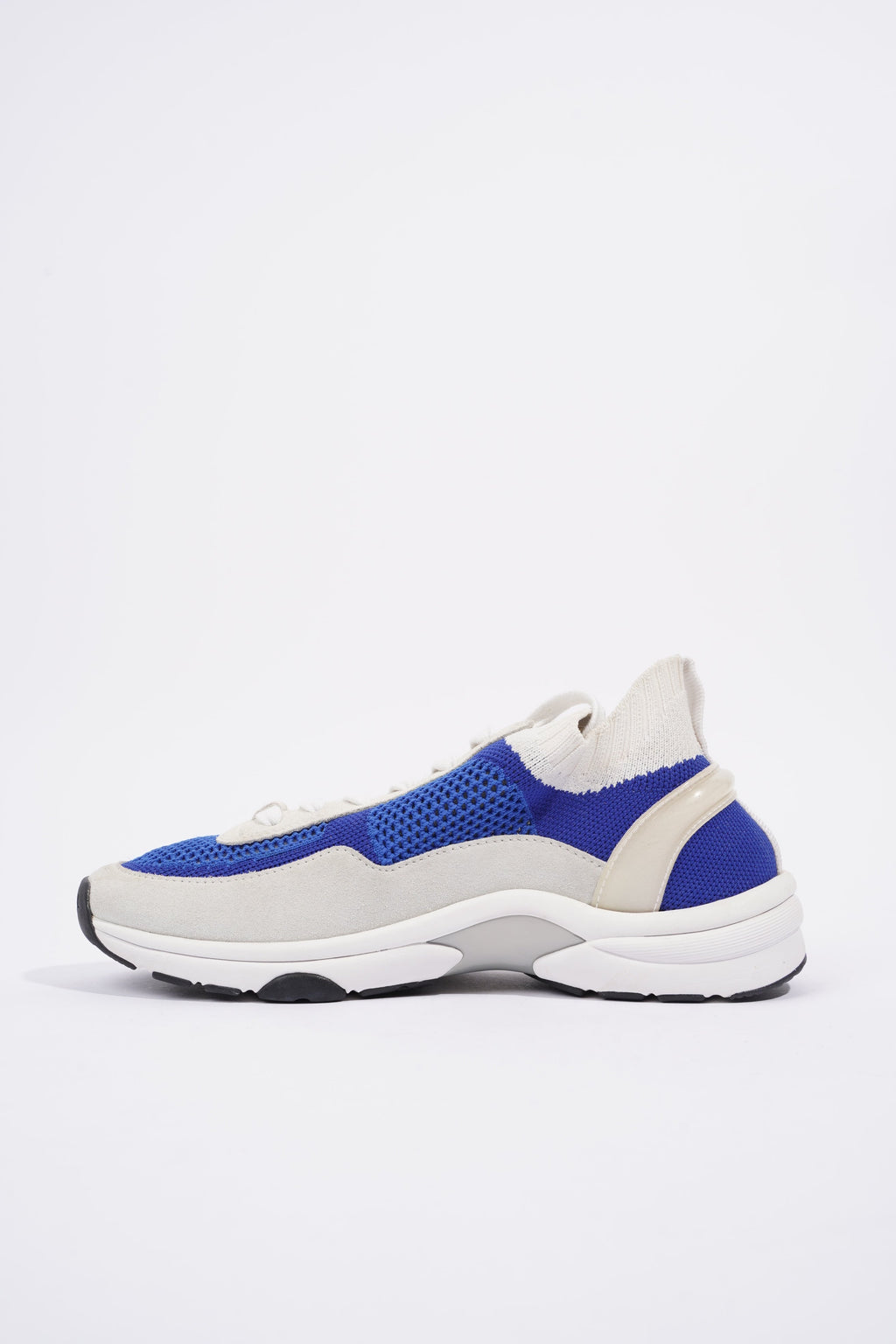 Chanel CC Logo Sneaker Blue / White Suede EU 38 UK 5