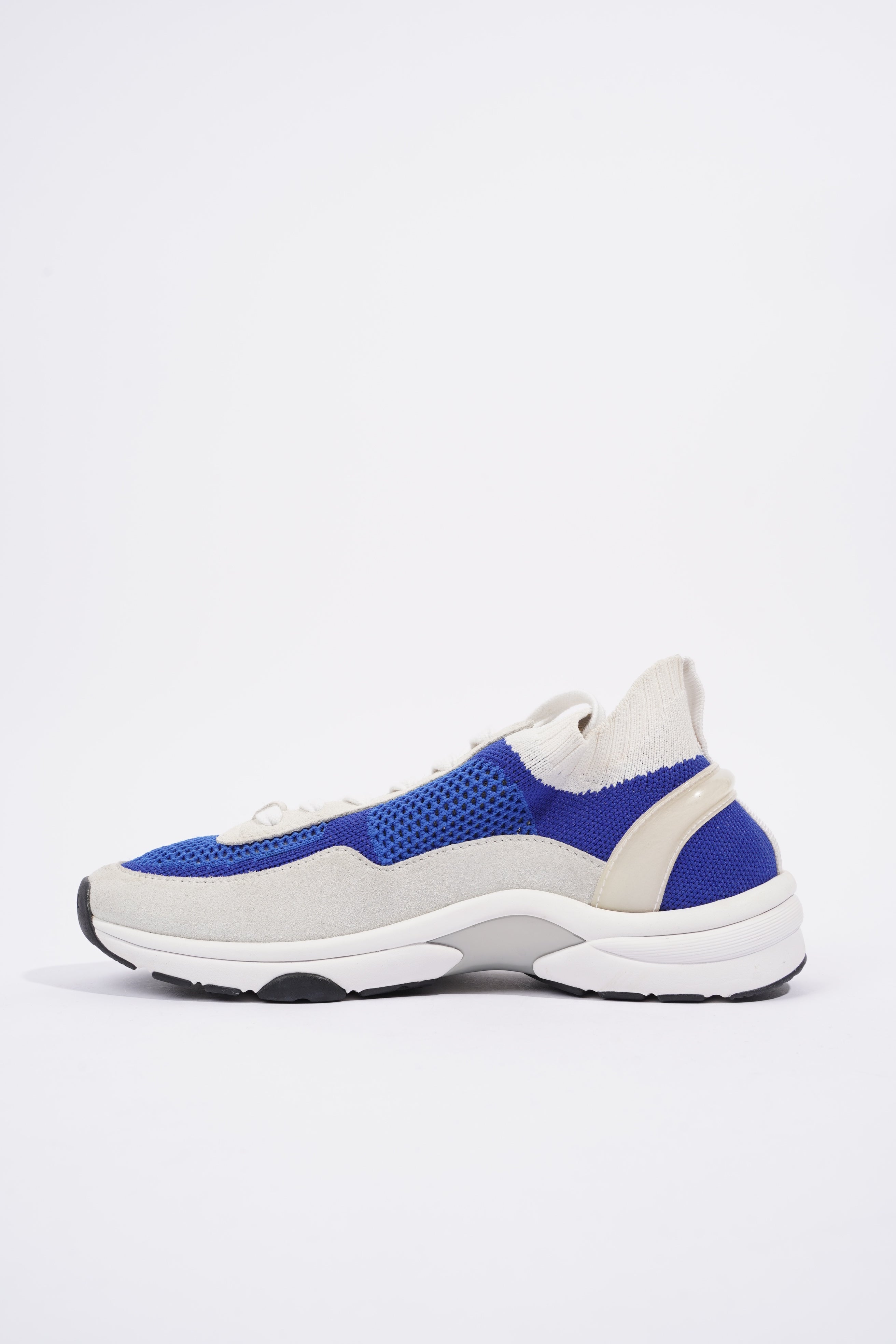 Chanel CC Logo Sneaker Blue / White Suede EU 38 UK 5