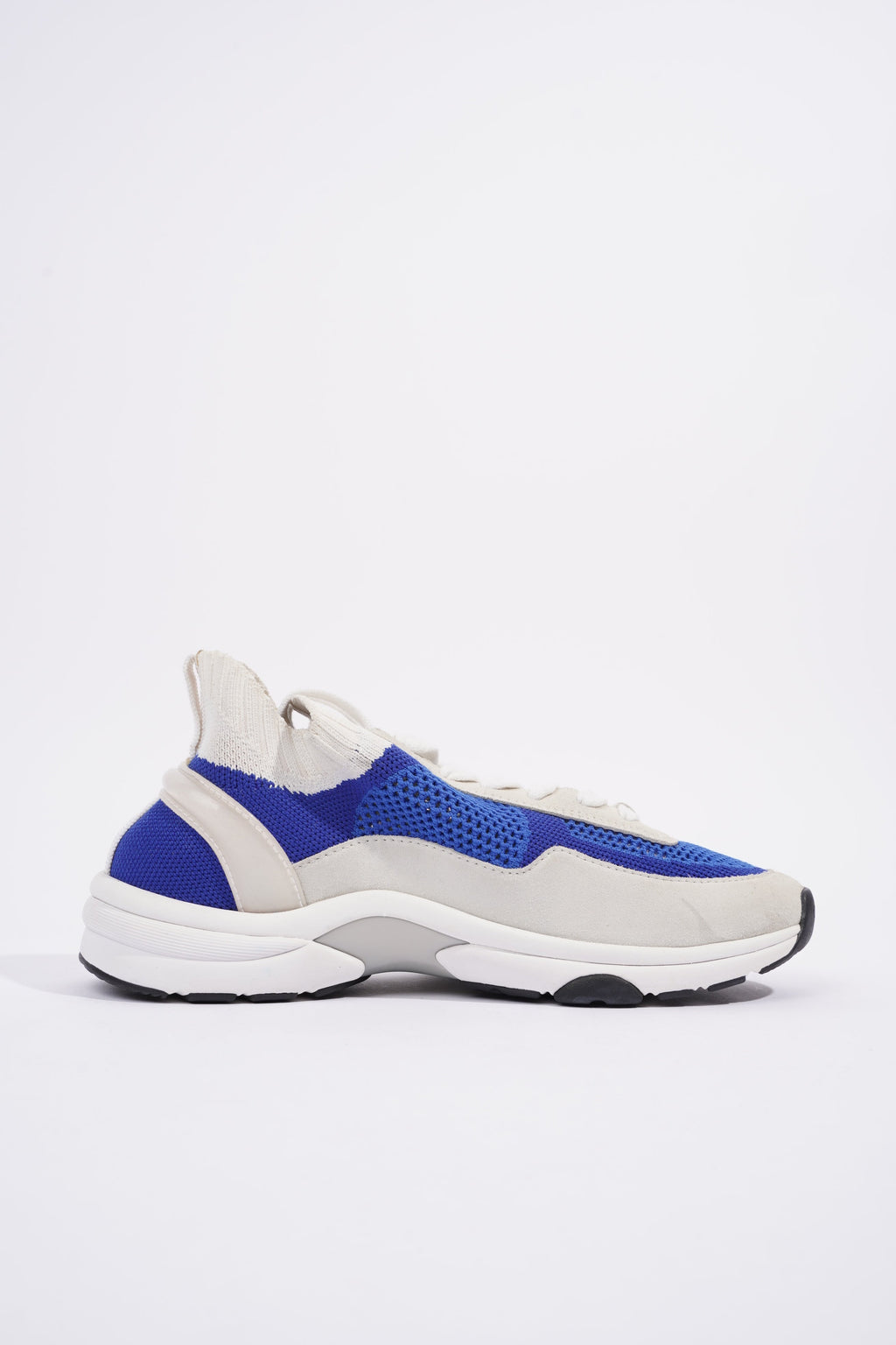 Chanel CC Logo Sneaker Blue / White Suede EU 38 UK 5