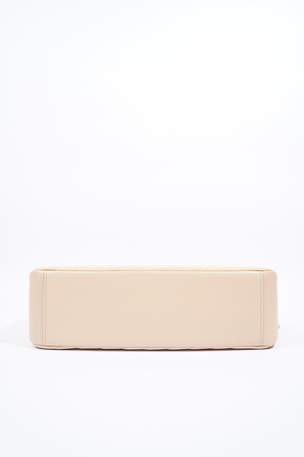 Chanel Quilted Camera Beige Goatskin Leather