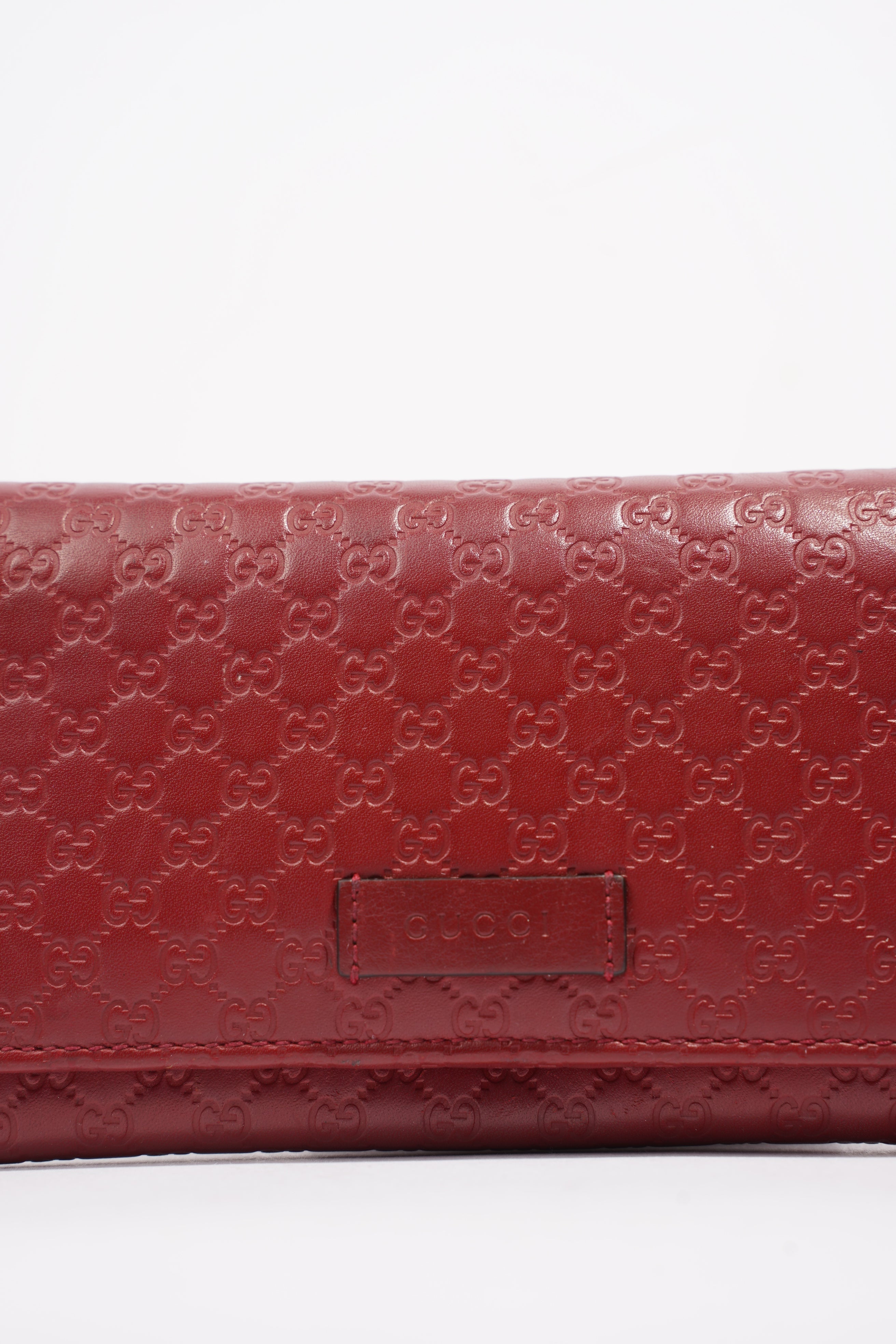 Gucci Microguccissima Continental Red / Burgandy Leather