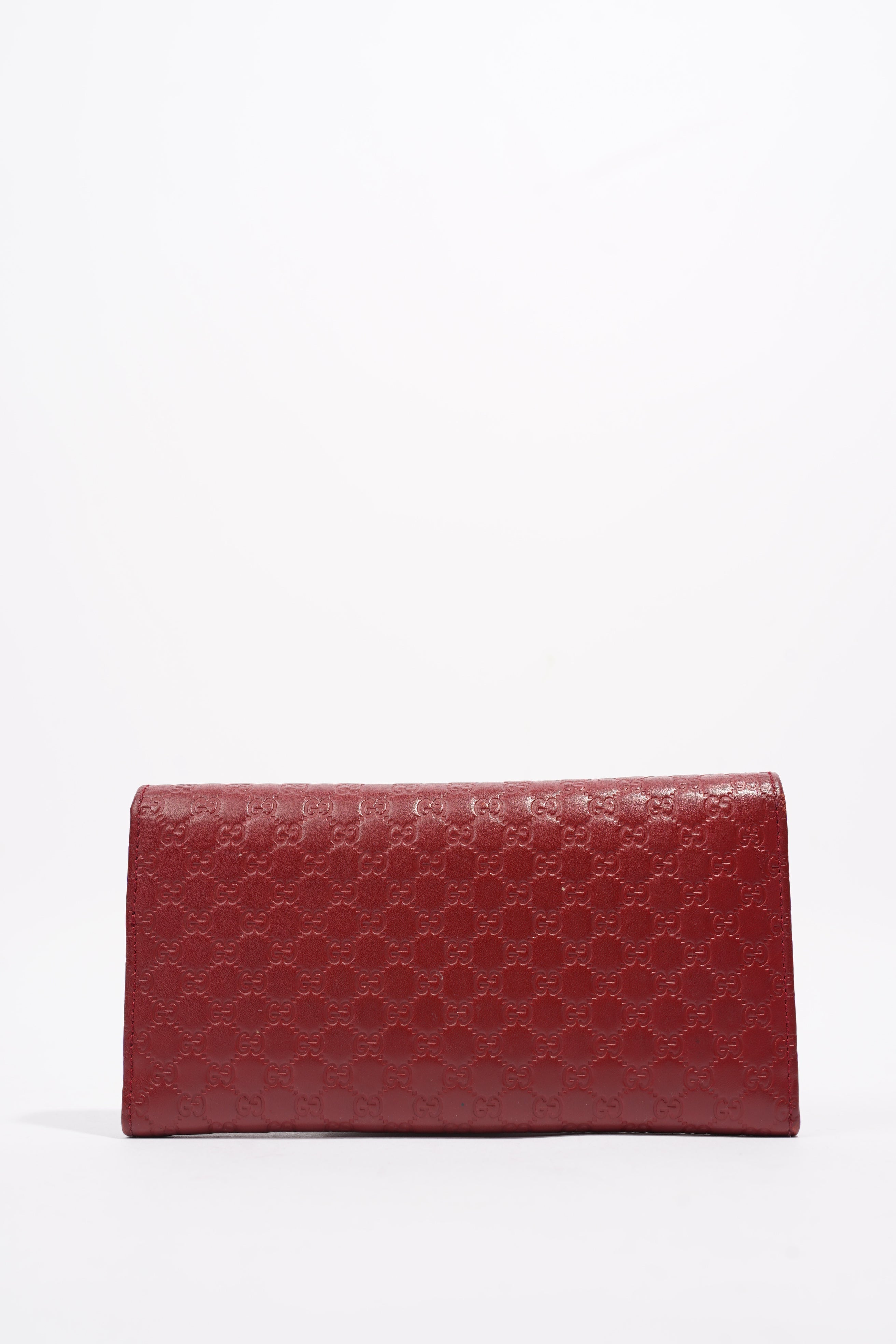 Gucci Microguccissima Continental Red / Burgandy Leather