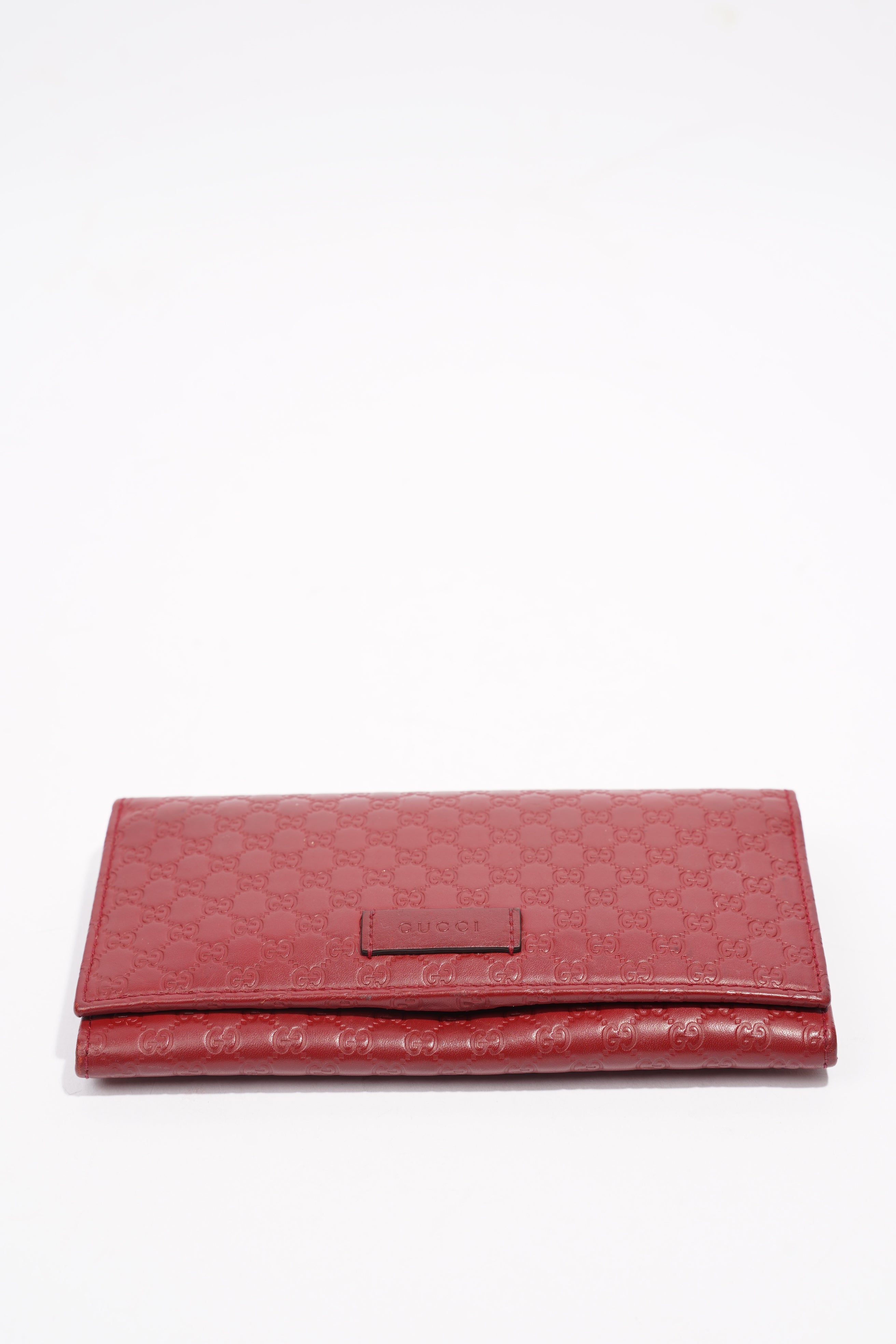Gucci Microguccissima Continental Red / Burgandy Leather