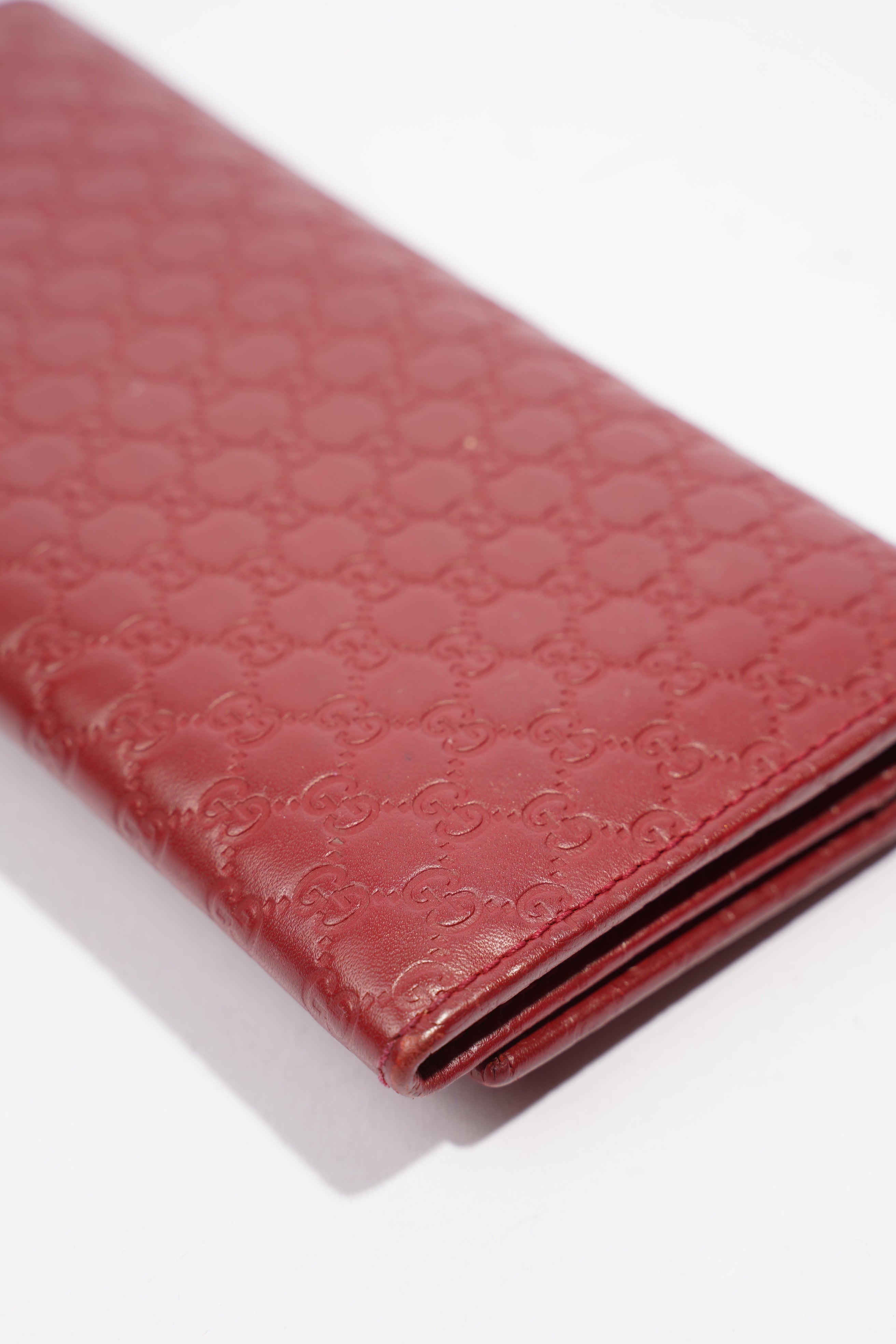 Gucci Microguccissima Continental Red / Burgandy Leather