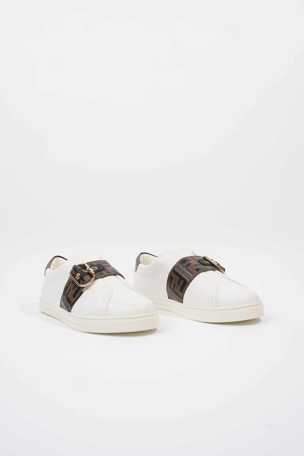 Fendi Zucca FF Logo Sneaker White Leather EU 40 UK 7