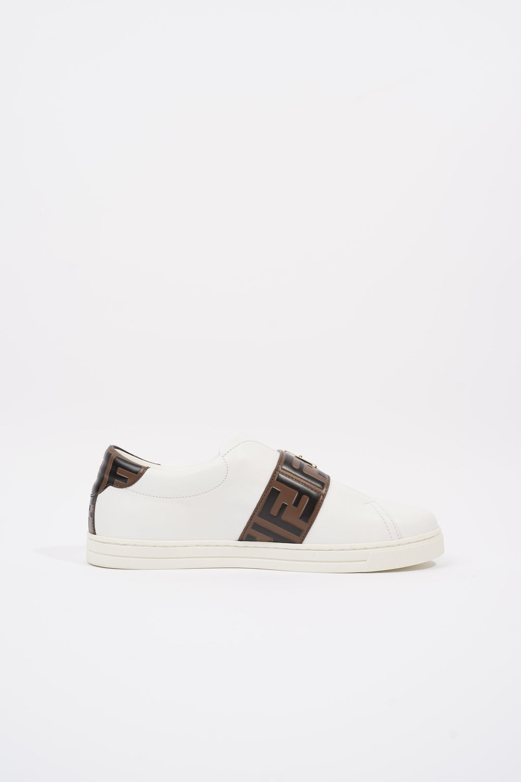 Fendi Zucca FF Logo Sneaker White Leather EU 40 UK 7