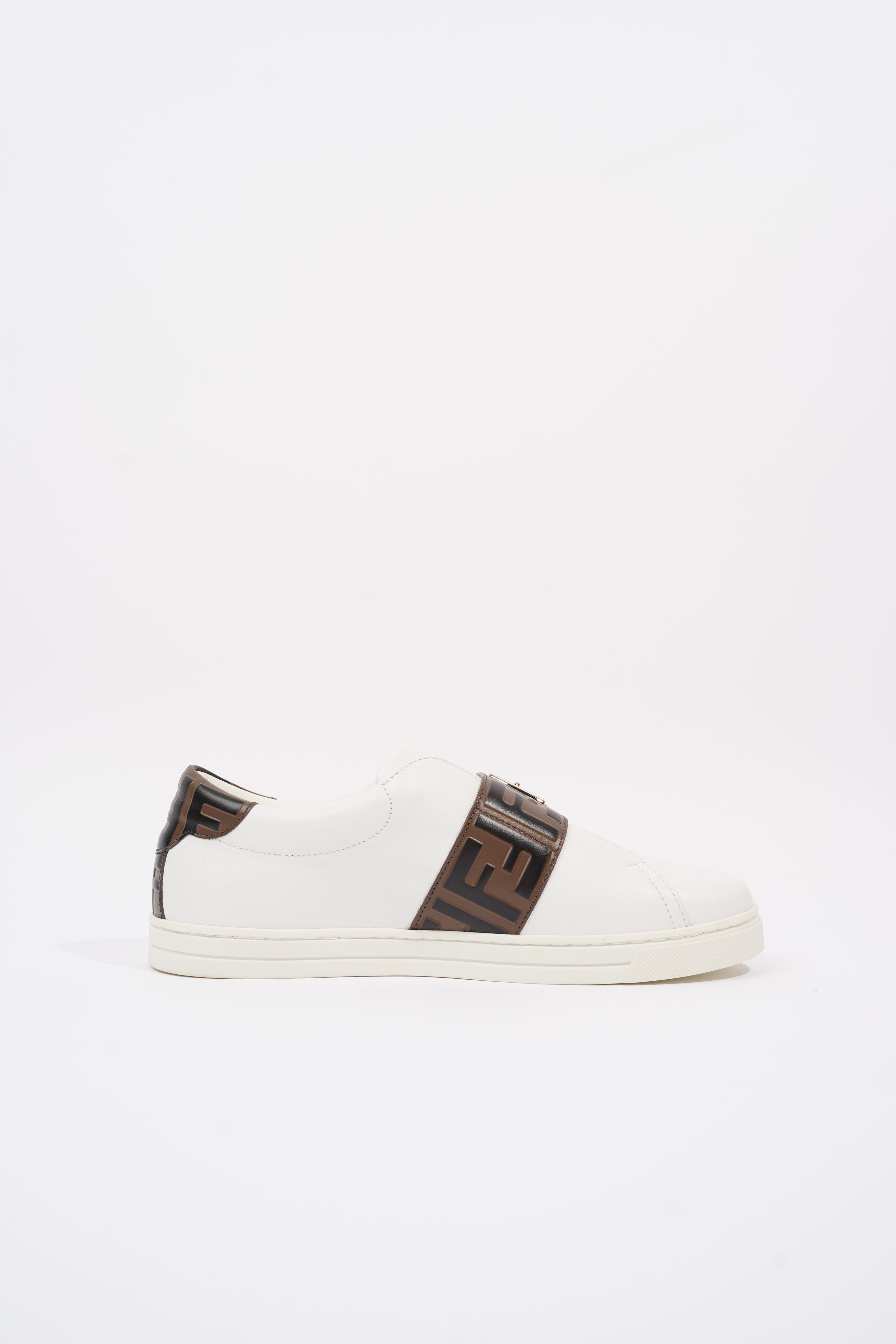 Fendi Zucca FF Logo Sneaker White Leather EU 40 UK 7