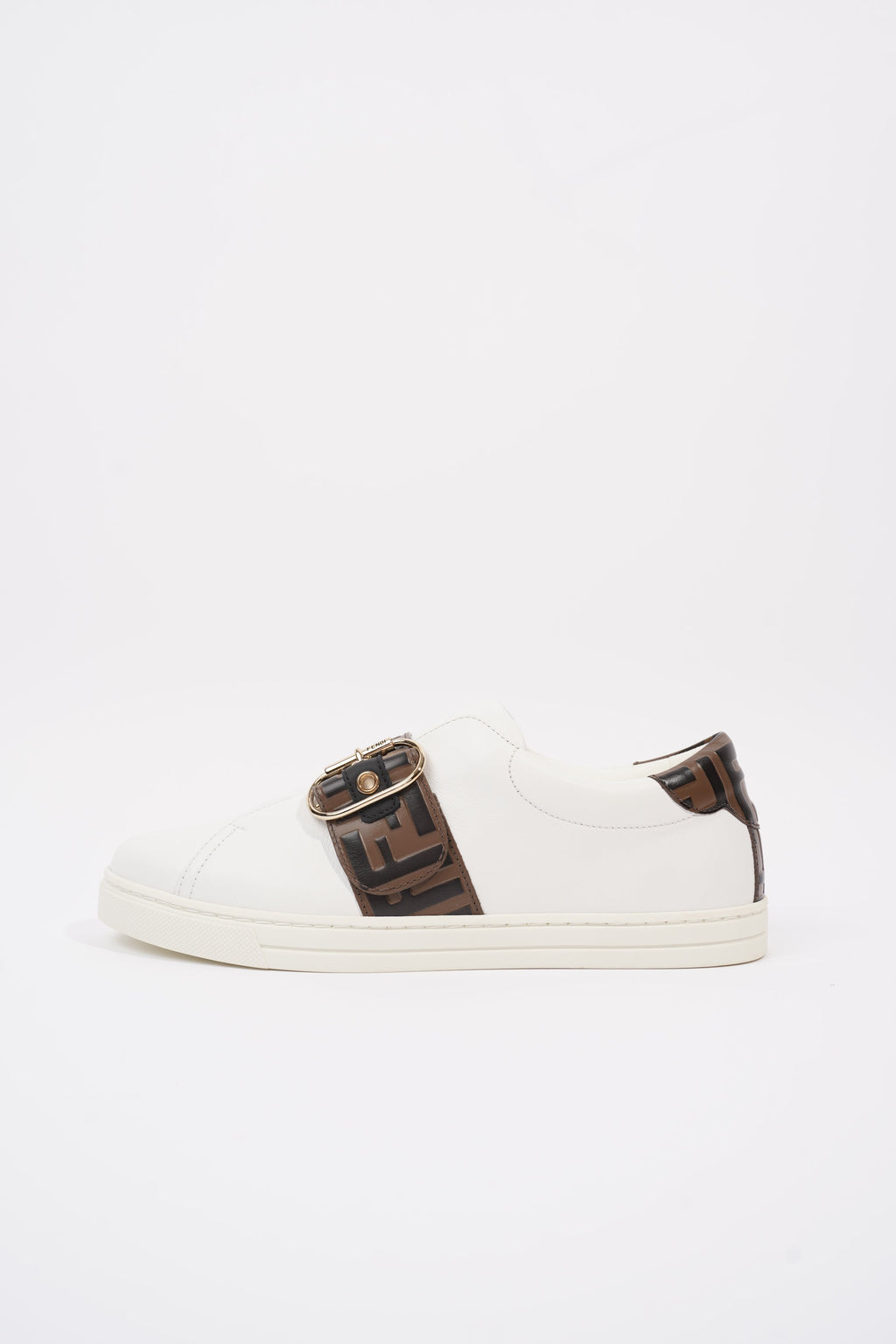 Fendi Zucca FF Logo Sneaker White Leather EU 40 UK 7