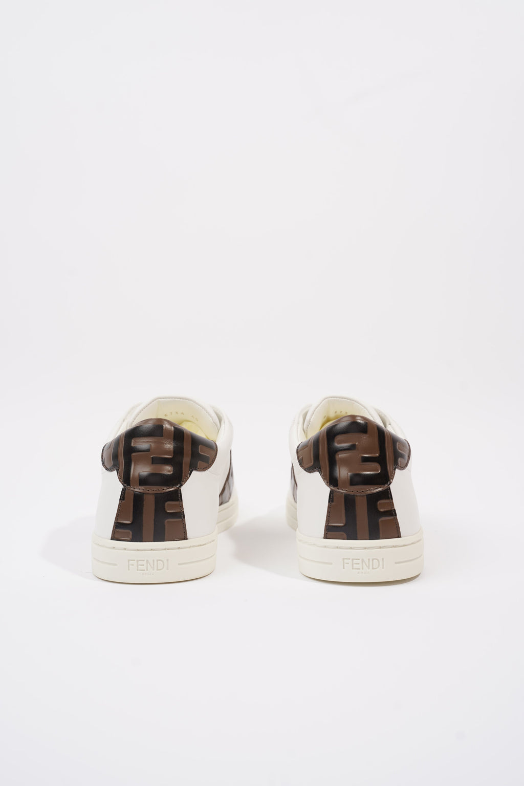 Fendi Zucca FF Logo Sneaker White Leather EU 40 UK 7