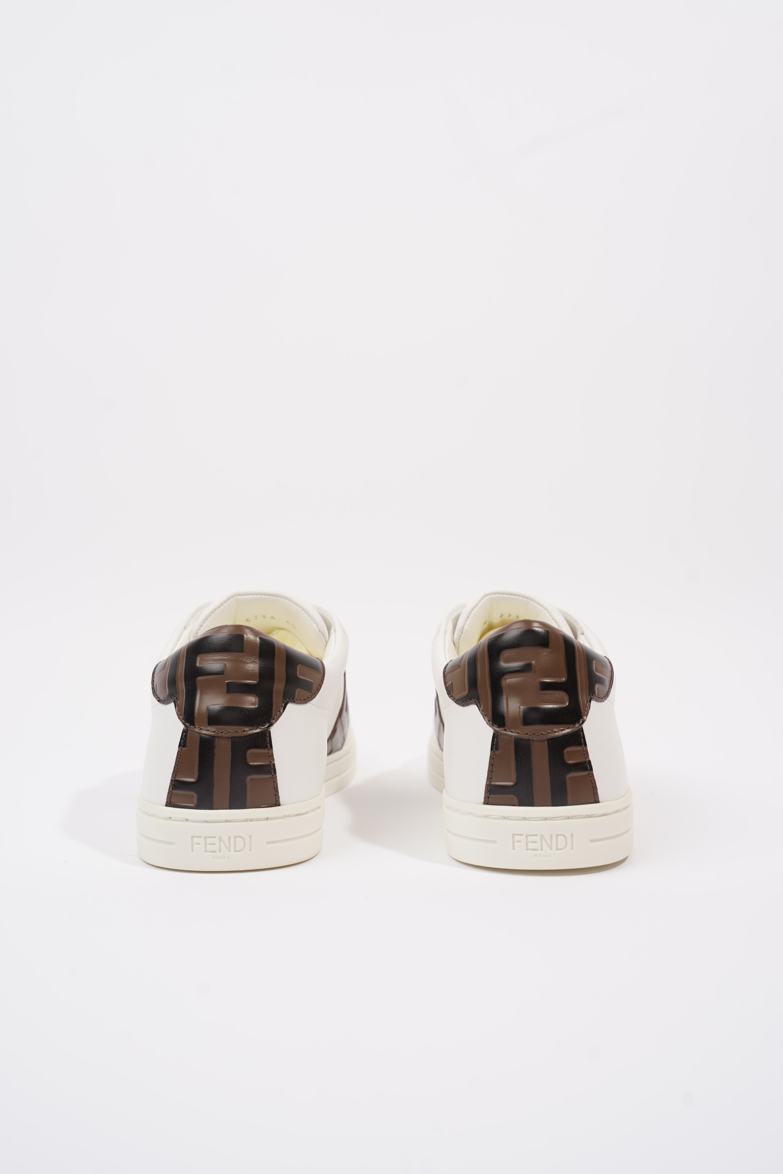Fendi Zucca FF Logo Sneaker White Leather EU 40 UK 7
