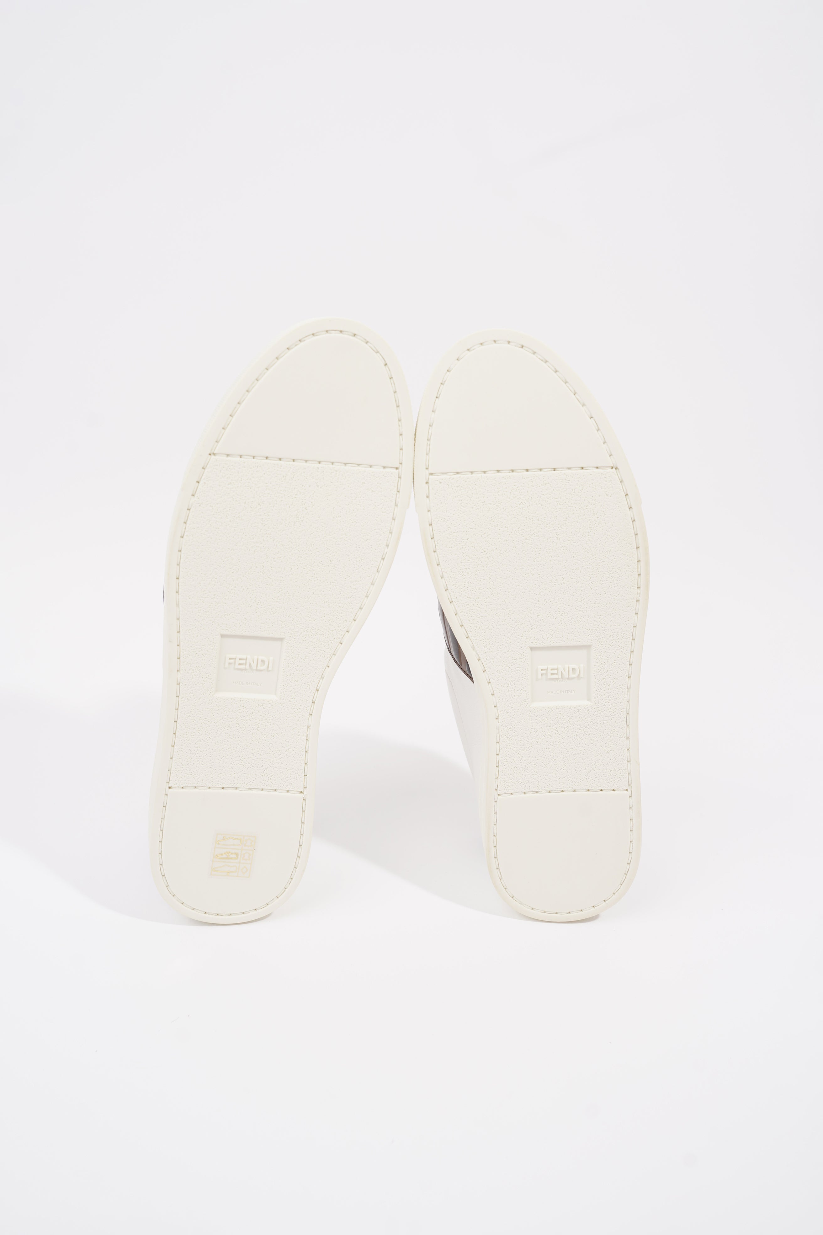 Fendi Zucca FF Logo Sneaker White Leather EU 40 UK 7