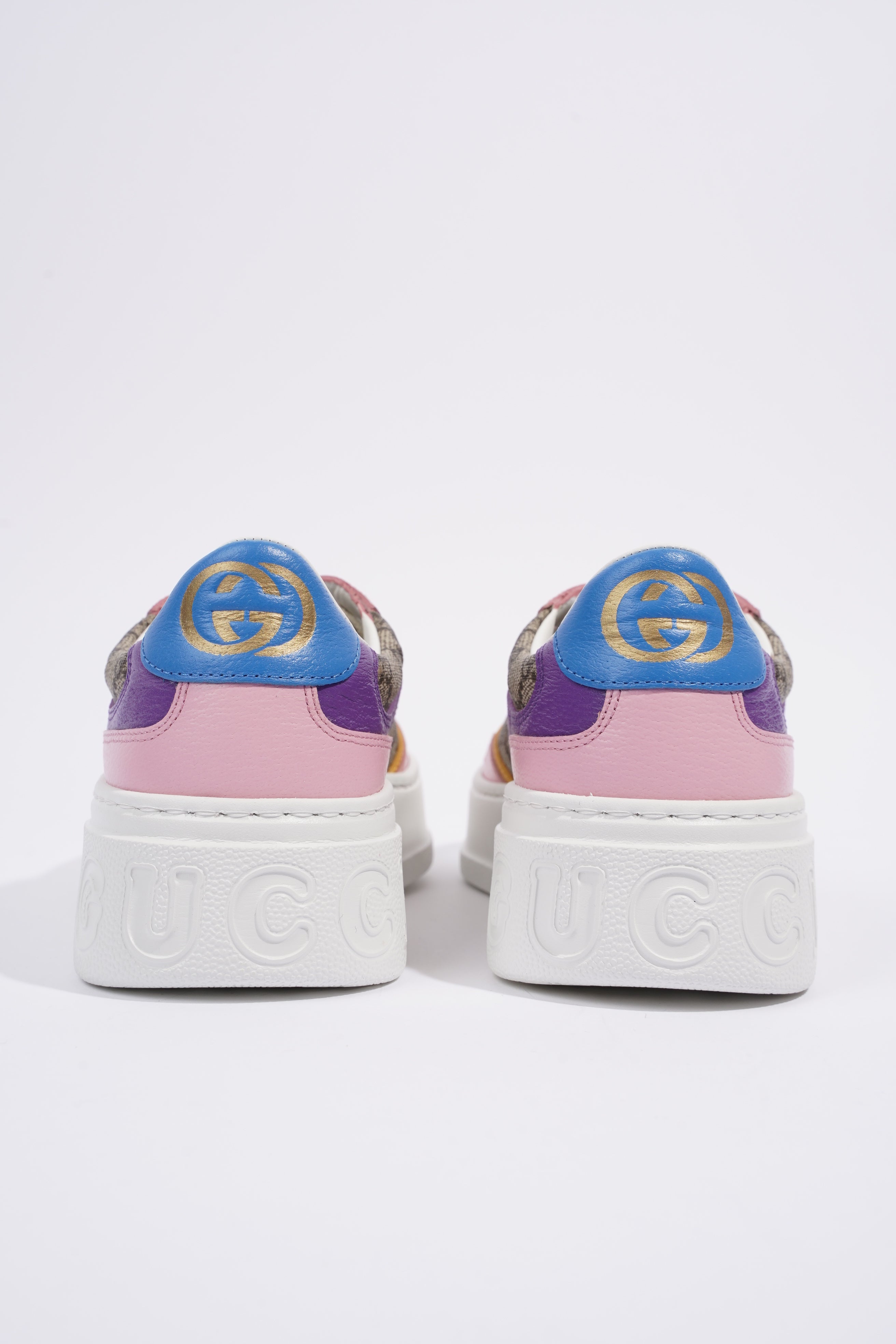 Gucci GG Supreme Monogram Pink / Beige Monogram / Purple Canvas EU 37 UK 4