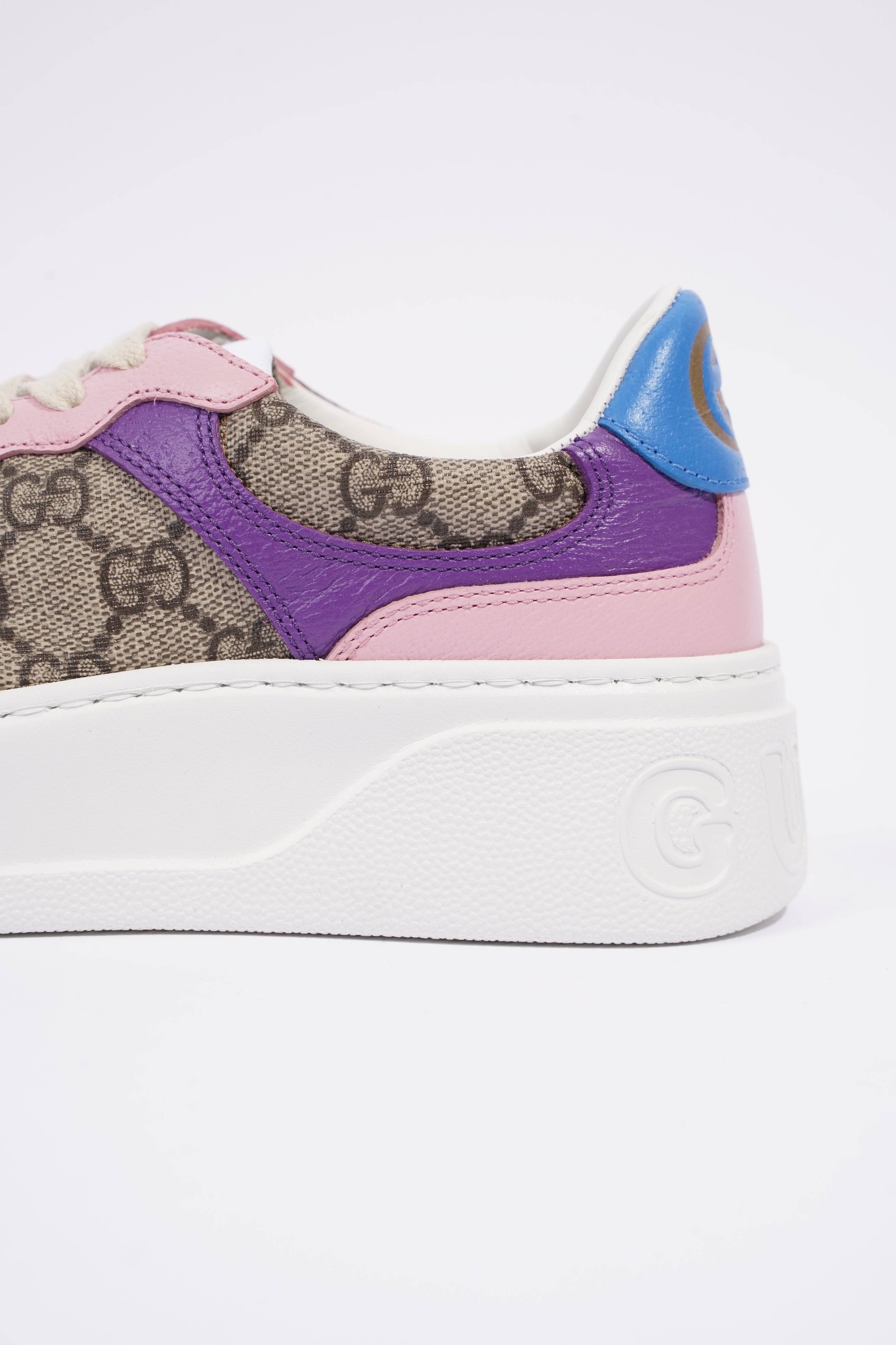 Gucci GG Supreme Monogram Pink / Beige Monogram / Purple Canvas EU 37 UK 4